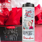 Oma 5 Fotosjabloon Snowy Christmas Thermosbeker