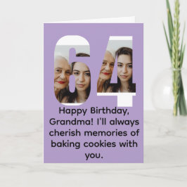 Oma 64ste verjaardag kaart