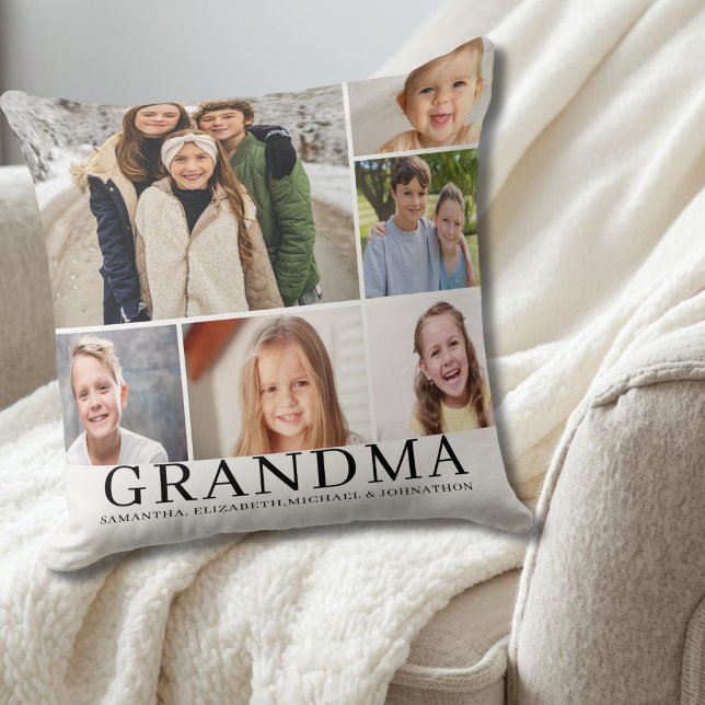 Oma 6 Foto Cadeau Kussen (Creator heeft geüpload)