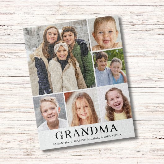 Oma 6 Foto Cadeau Legpuzzel