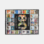 Oma 80ste verjaardag foto sjabloon fleece deken (Voorkant (Horizontaal))