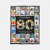 Oma 80ste verjaardag foto sjabloon fleece deken (Voorkant)