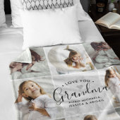Oma 8-Foto Aangepaste Tekst Persoonlijk Cadeau Fleece Deken