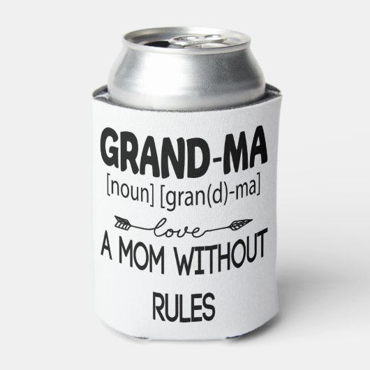 oma A Mam zonder regels Moederdag 2021 Blikjeskoeler (Blikje Voorkant)