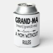 oma A Mam zonder regels Moederdag 2021 Blikjeskoeler (Blikje Achterkant)