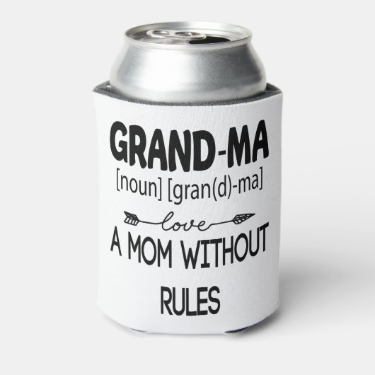 oma A Mam zonder regels Moederdag 2021 Blikjeskoeler (Blikje Achterkant)