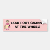 OMA AAN HET STUUR! Bumpersticker (Voorkant)