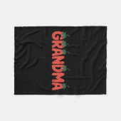 Oma Aardbei Zomerfruit - Moederdag Fleece Deken (Voorkant (Horizontaal))