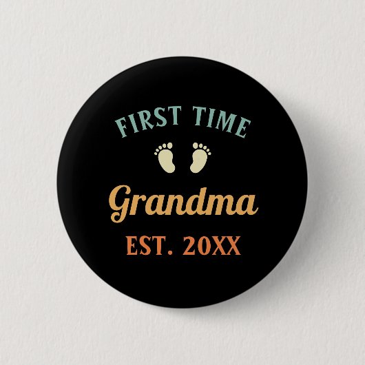 Oma Abuela Nonna Oma Eerste keer oma Ronde Button 5,7 Cm (Voorkant)