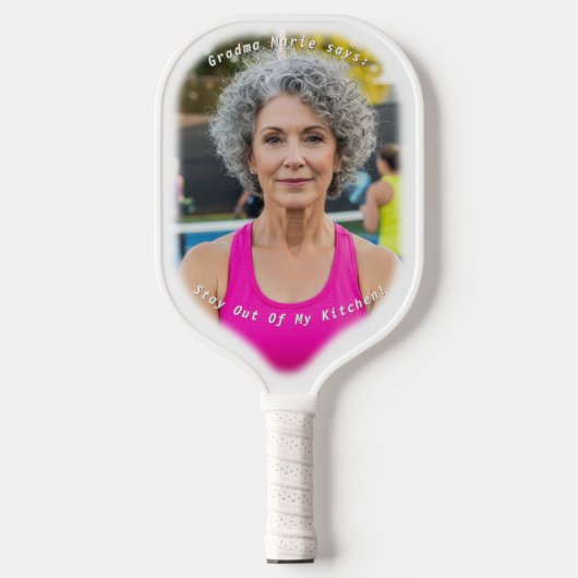 Oma Afbeelding met Keuken Gezegde Pickleball Paddle (Voorkant)