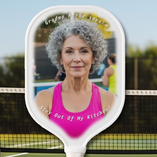 Oma Afbeelding met Keuken Gezegde Pickleball Paddle