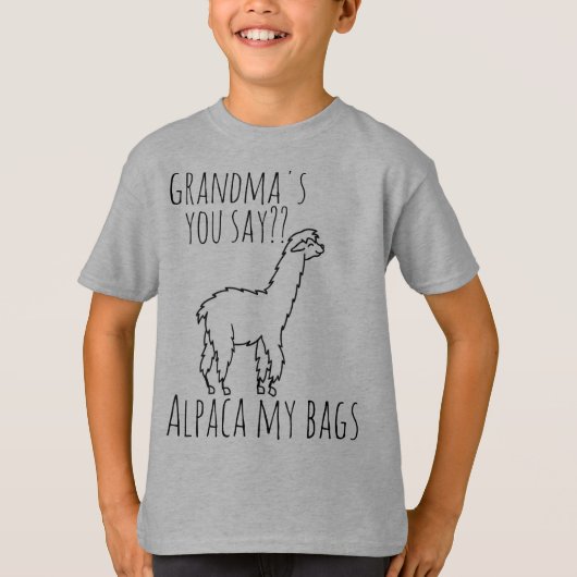 oma Alpaca mijn tassen T-shirt (Voorkant)