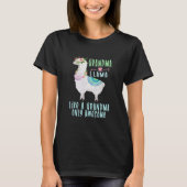 Oma als een grootmoeder Geweldige Llama T-shirt (Voorkant)