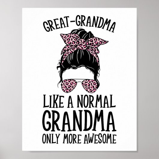 Oma als een normale oma alleen Geweldige Mo Poster (Voorkant)