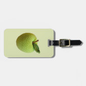 Oma Ambacht Groen Gehaakt Appel Initiaal Naam Bagagelabel (Voorkant horizontaal)