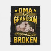 Oma And Grandson A Bond That Can't Be Broken Shirt Fleece Deken (Voorkant)