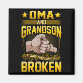 Oma And Grandson A Bond That Can't Be Broken Shirt Magneet (Voorkant)