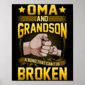 Oma And Grandson A Bond That Can't Be Broken Shirt Poster (Voorkant)