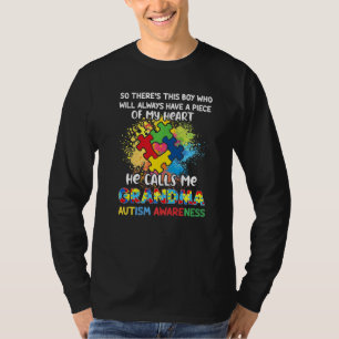 Oma Autism Austistic Boy Piece Mijn H T-shirt