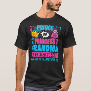 Oma baby geslacht onthulling feest voor prins of p t-shirt