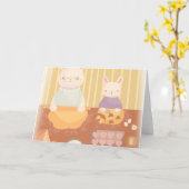 Oma bakt koekjes kaart (Gele Bloem)