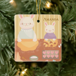 Oma bakt koekjes keramisch ornament