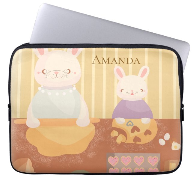 Oma bakt koekjes laptop sleeve (Voorkant)
