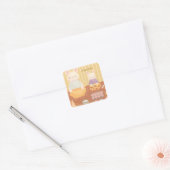 Oma bakt koekjes vierkante sticker (Envelop)
