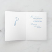 Oma, Baptisme Suit op Baby Blue Kaart (Binnen)