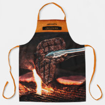 Oma Barbeque Foto & Naam All-Over Print Schort