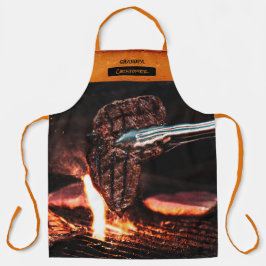 Oma Barbeque Foto & Naam All-Over Print Schort