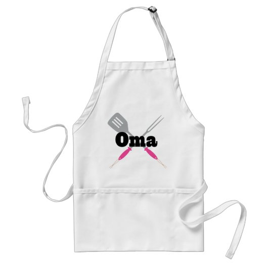 Oma Barbeque Gift Standaard Schort (Voorkant)