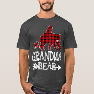 Oma Beer Drie Cubs Red Pset Mama Kerstmis P T-shirt