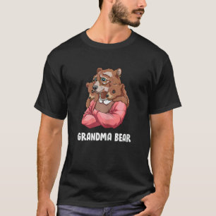 Oma Beer Grootmoeder Kleinkind Twins Baby's T-shirt