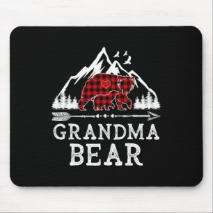 Oma Beer Kerst Buffalo Plaid Familie Matchi Muismat