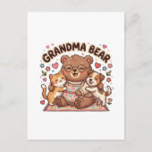 Oma Beer Knuffel Briefkaart (Voorkant)