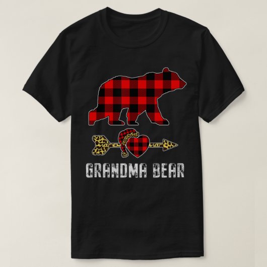 Oma Beer Red Buffalo Pset Matching Kerstmis T-shirt (Design voorkant)