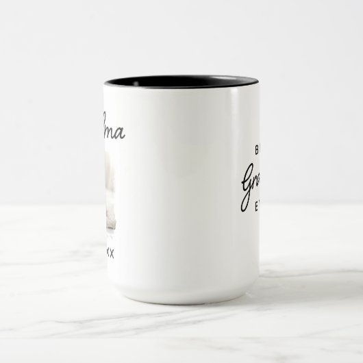 Oma Beste Ooit Foto Vastgestelde Datum Mok (Midden)