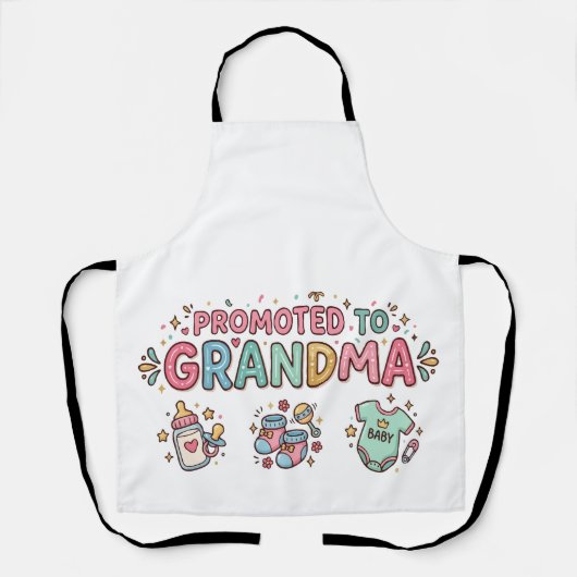 Oma Bevordering Aankondiging Schort (Voorkant)