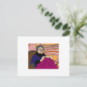 Oma bij de katting-hobby-kruising briefkaart (Staand voorkant)