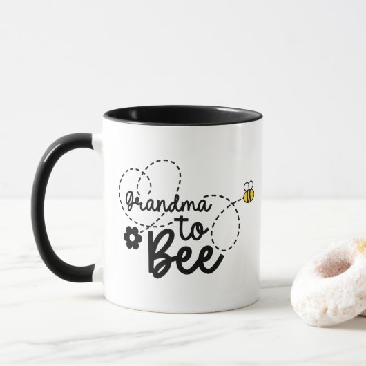 Oma bijenwoord kunst is schattig mok (Met donut)