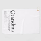 Oma Black and White Modern Fun Grandma Golfhanddoek (Horizontaal)