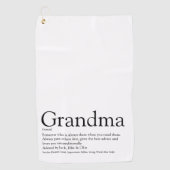 Oma Black and White Modern Fun Grandma Golfhanddoek (Voorkant)