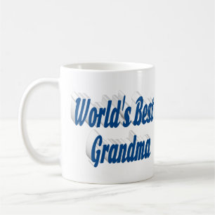 Oma blauwe halve typografie Moederdag Koffiemok