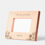 Oma Bloemen Gegraveerd Houten Frame Cute (Links)