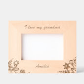 Oma Bloemen Gegraveerd Houten Frame Cute (Voorkant)