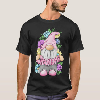 Oma bloemengnome Moederdag oma cadeau grappig T-shirt