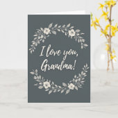 Oma bloemenkrans liefde kaart (Gele Bloem)