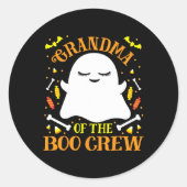 Oma Boo Crew Ghost Matching Family Set Hallowe Ronde Sticker (Voorkant)