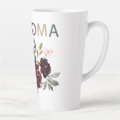 Oma Bourgondië Bloemen Waterverf 2 Latte Mok (Rechts)